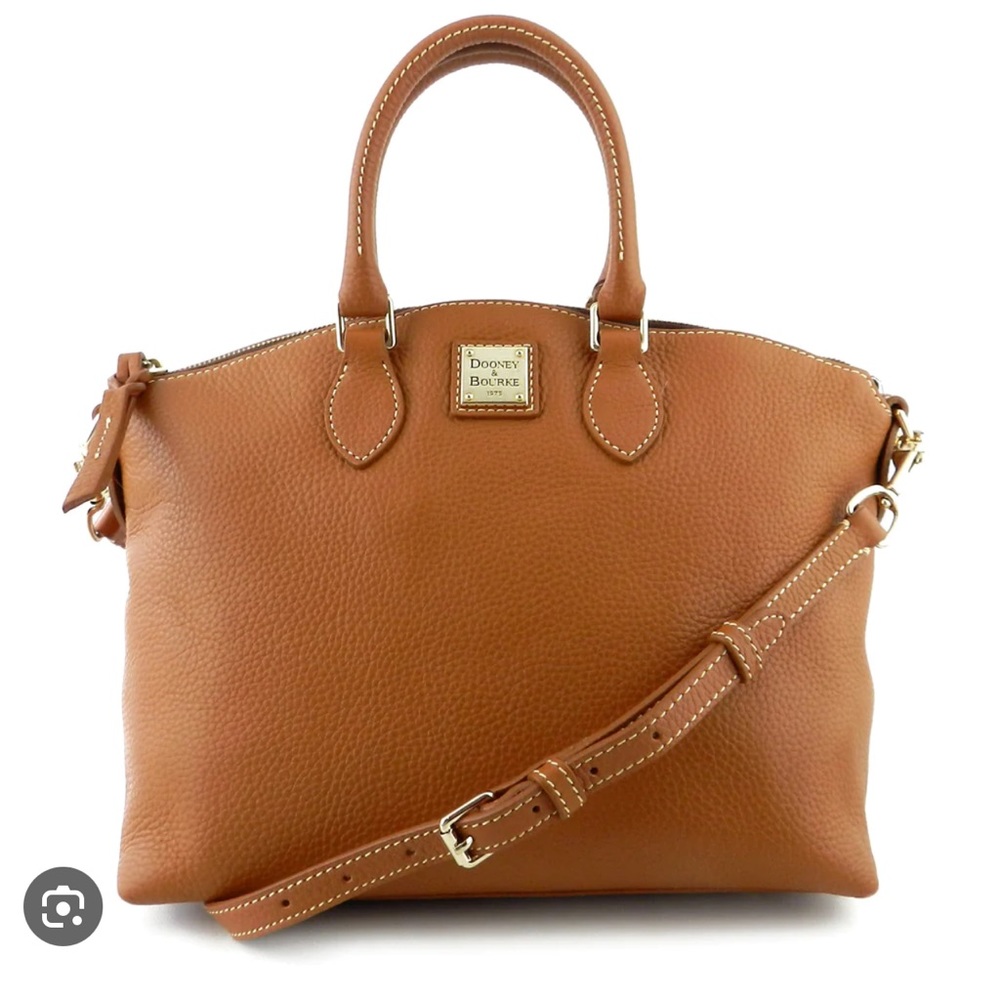 Dooney & Bourke tan leather crossbody satchel handbag